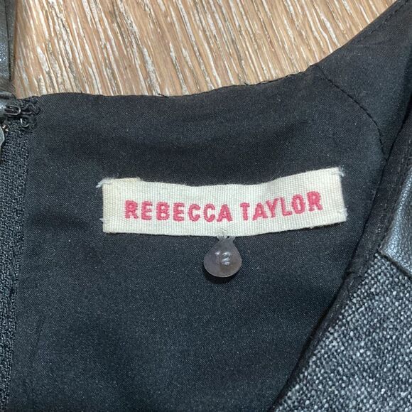 Rebecca Taylor wool and leather shift dress size 12 - Picture 5 of 9